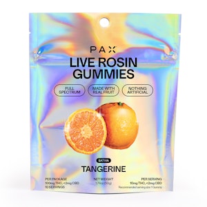 PAX - Tangerine - Live Rosin Gummies - 10pk