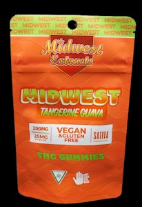 MIDWEST EXTRACTS - Midwest Extracts Tangerine Guava 200mg Gummy 8pk EXP:03/06/27