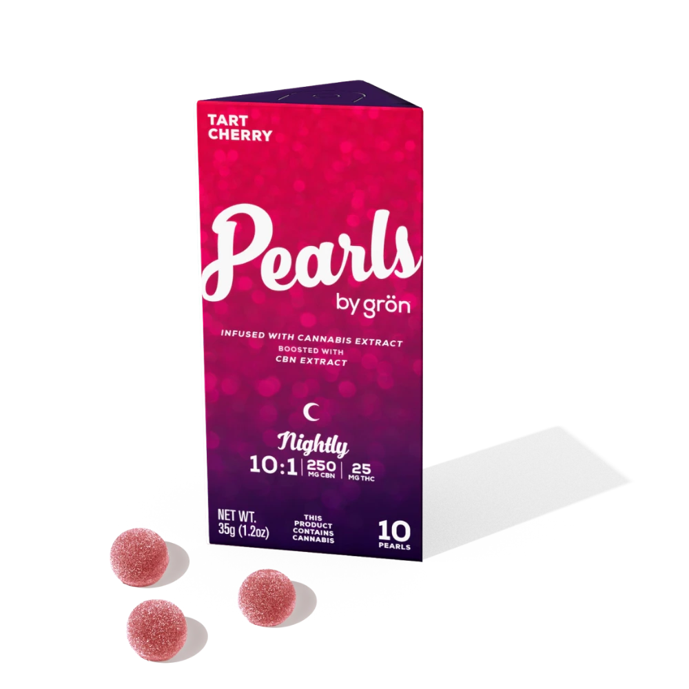 Pearls - Tart Cherry (Nightly) | 10pk 25mg 10:1 CBN:THC Gummies | Pearls Main Image