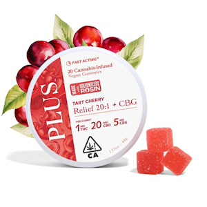 PLUS - Tart Cherry Relief + CBG Rosin Gummies