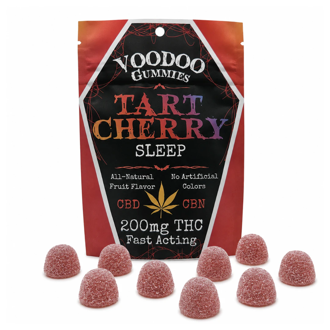 Voodoo - Tart Cherry (THC:CBD:CBN) 10x20mg Sleep Gummies Main Image