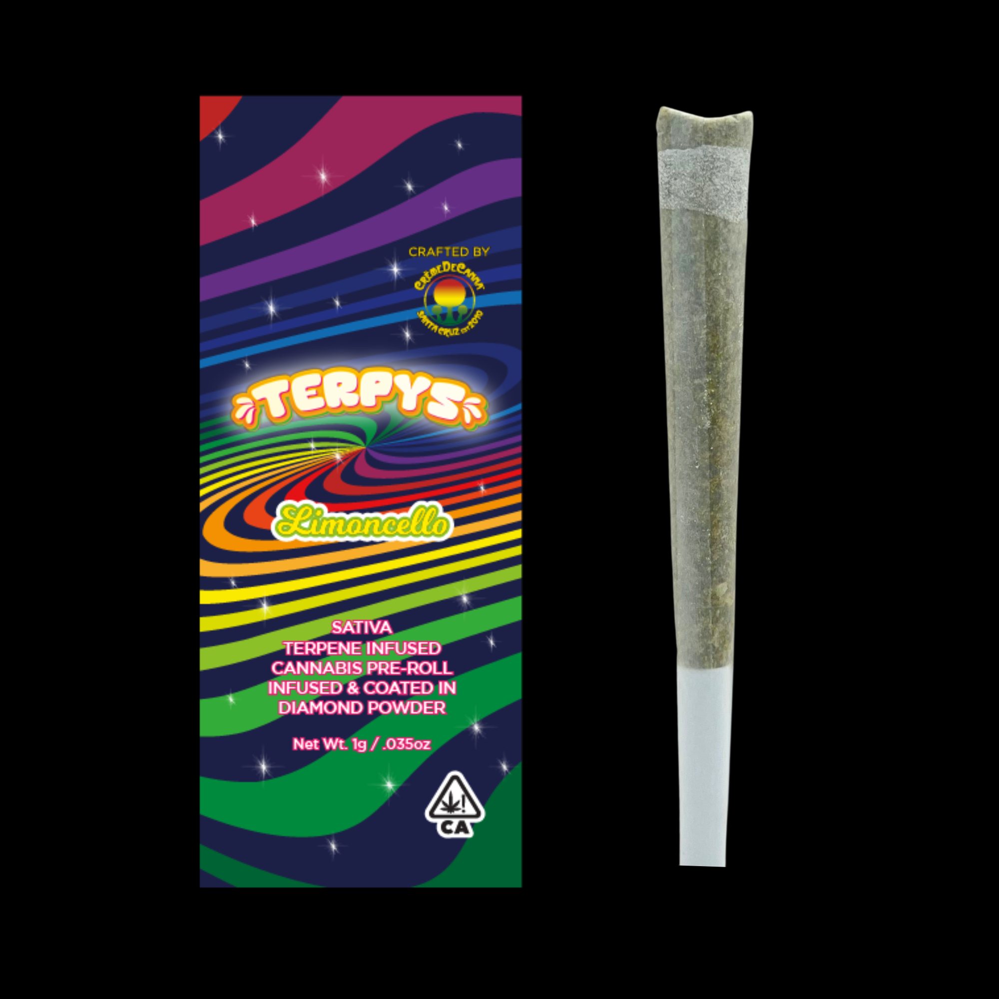 Terpys | Limoncello | Diamond & Terpene Infused | Coated in Diamond Powder | Single