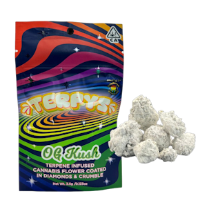 Terpys - Terpys | OG Kush | Terpene Infused & Coated in Diamonds & Crumble Flower | 3.5g