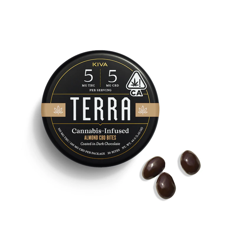 Terra Bites - Dark Chocolate Almonds Bites - 5:5 - 100mg - Terra Main Image