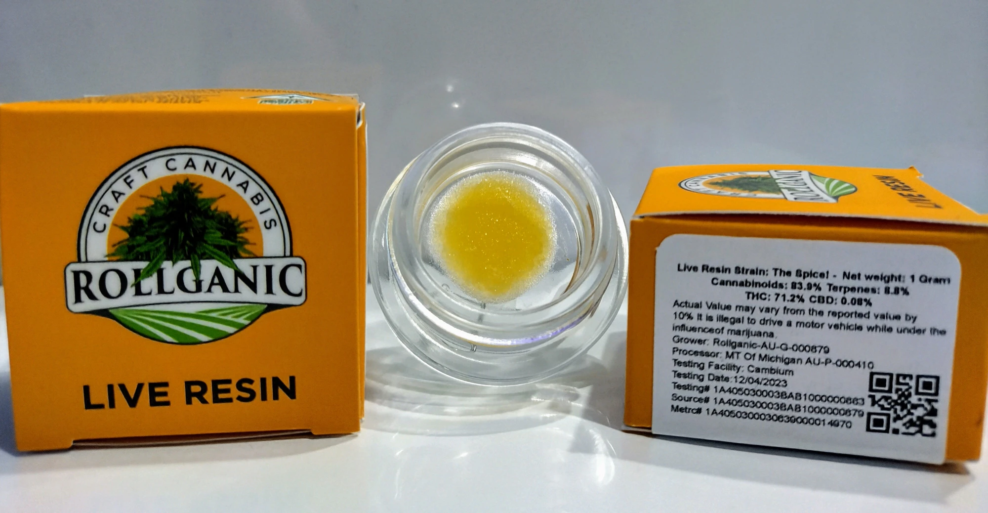 ROLLGANIC - The Spice! 1 Gram Live Resin Main Image