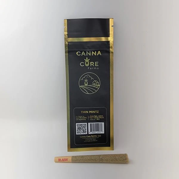 CANNA-CURE - Canna Cure - Thin Mintz - 1g Joint - 22.06% THC - Pre-Roll Main Image