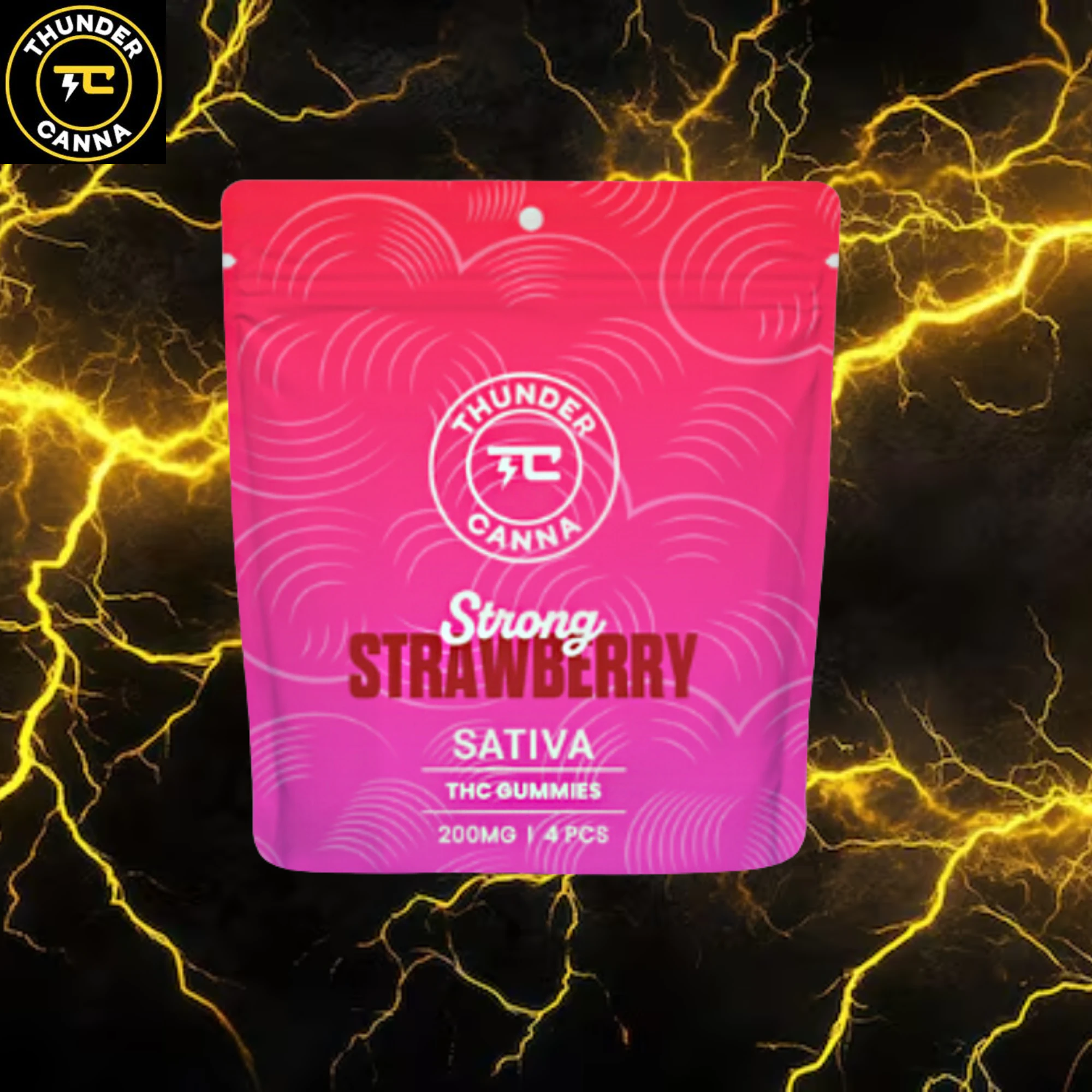 Thunder Canna - Strong Strawberry | Thunder Canna | 4pc x 50mg Main Image
