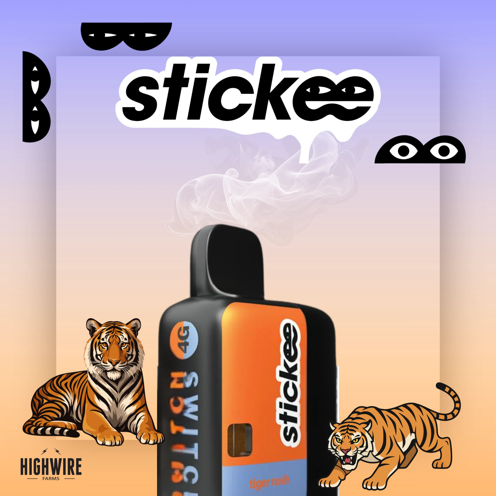 Stickee - Stickee Swtich Disposable Tiger Rush X Blue Cotton Candy 4g Main Image