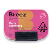 Breez - Berry Nighttime Mint Sleep TIN - 20pk - Edible - 100mg