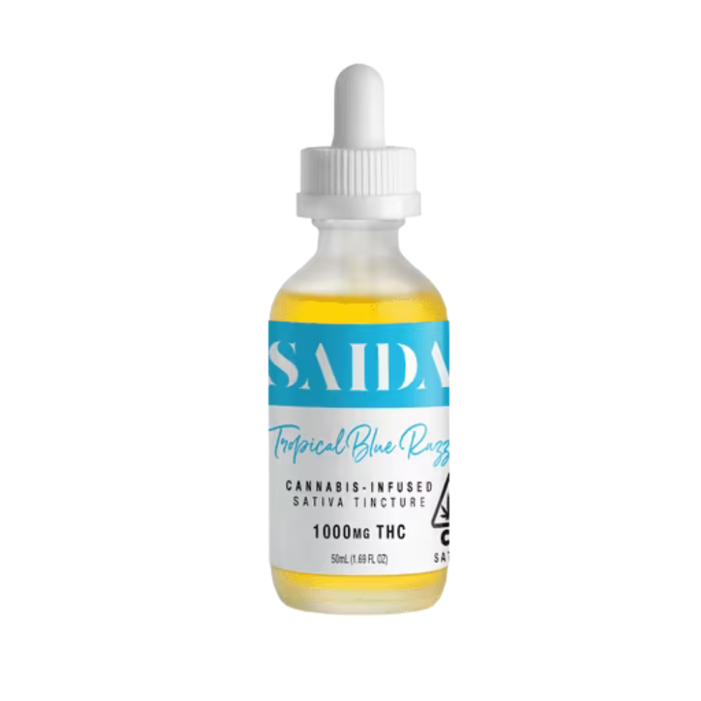 1000mg THC Sativa Tropical Blue Razz Tincture - Saida picture