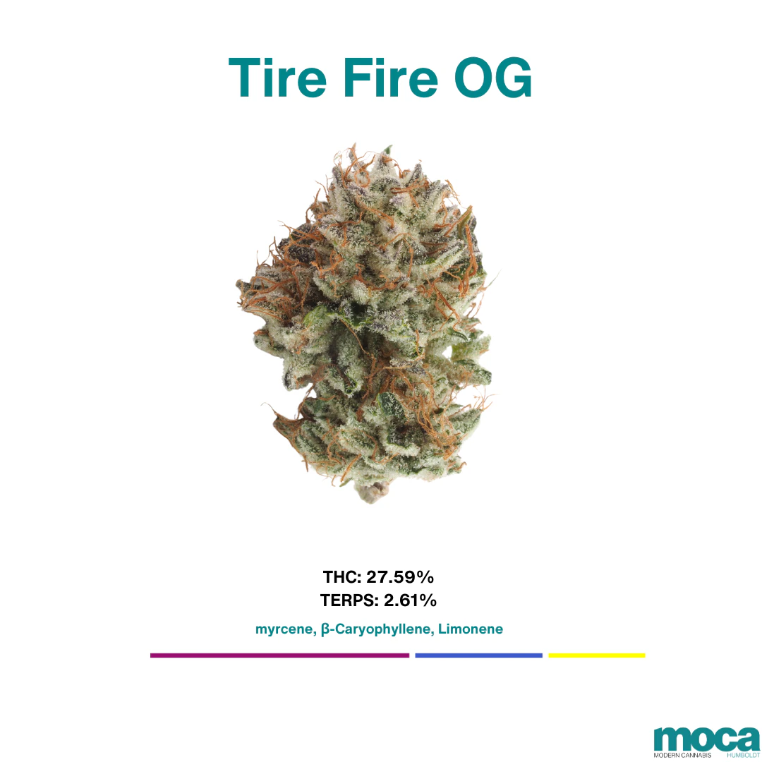 MOCA Flowers - MOCA Flowers - 1/2 oz Shake - Tire Fire OG Main Image