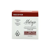 Marys Medicinals - Recover - Sandalwood 1:1 CBD/THC - Topical - 2oz - Topical - 1000mg