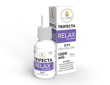 Bay State Hemp Company - Trifecta Relax CBD Oil Drops - 30ml - Bay State Hemp Co
