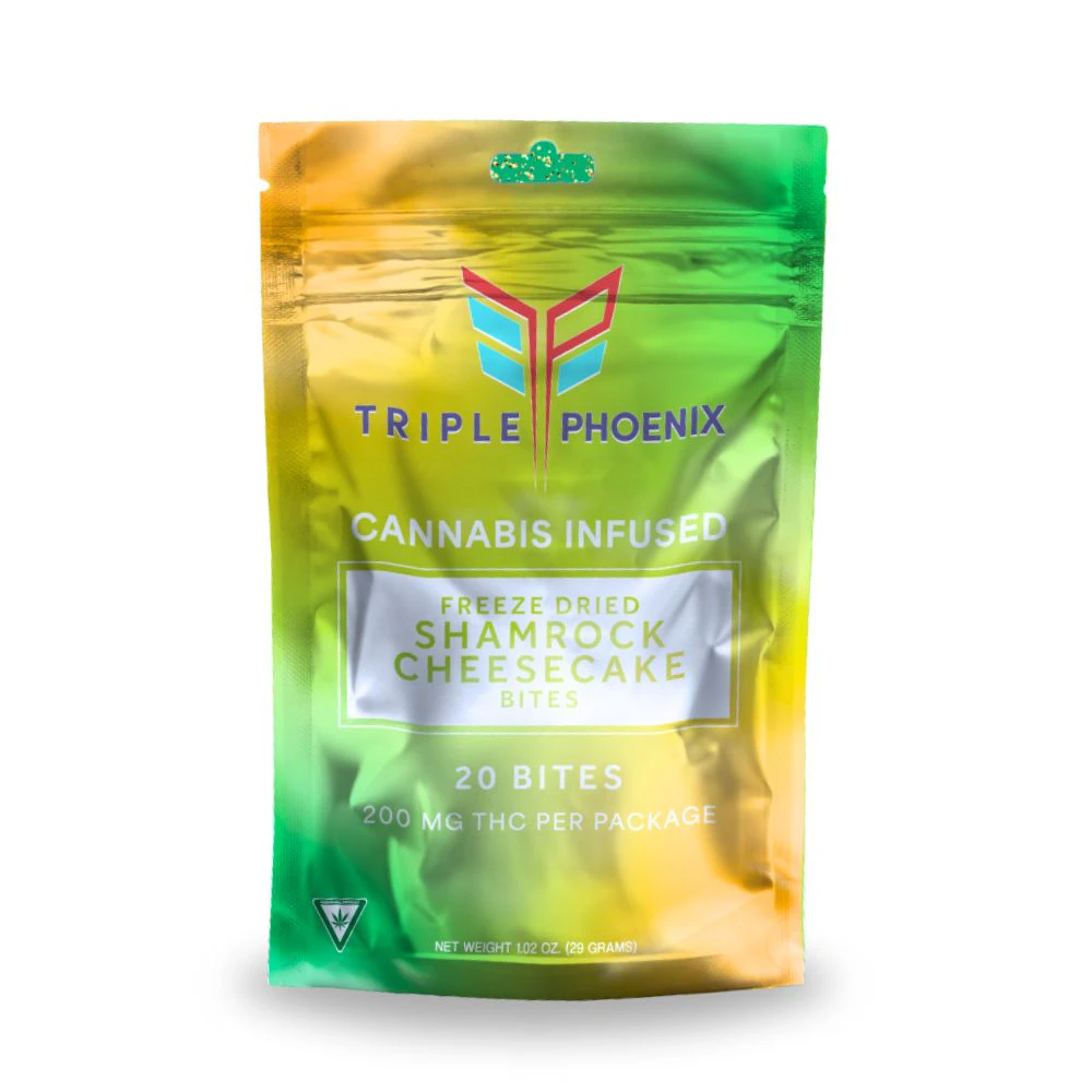 Triple Phoenix Wellness - Shamrock Cheesecake 200mg Freeze Dried Bites (20x10mg) - TRIPLE PHOENIX WELLNESS Main Image