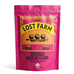LOST FARM - LOST FARM - TRIPLE BURGER-DRAGON FRUIT 100MG SOLVENTLESS LIVE ROSIN GUMMIES