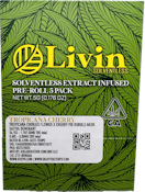 Tropicana Cherry 5g Bubble Hash Infused 5 Pack Pre-Roll - Livin Solventless