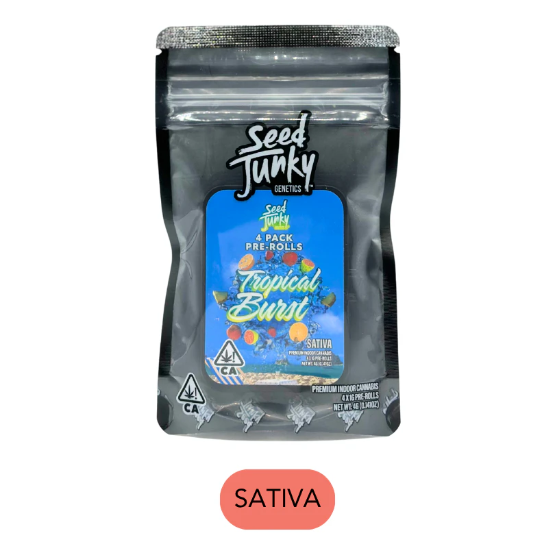 Seed Junky - Seed Junky - Tropical Burst 4pk - Preroll Pack - 4.0g Main Image