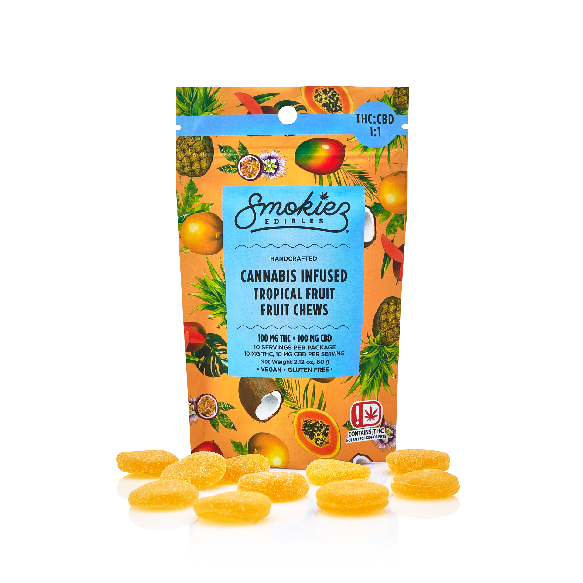 SMOKIEZ - Tropical (100mg) CBD Fruit Chews Main Image