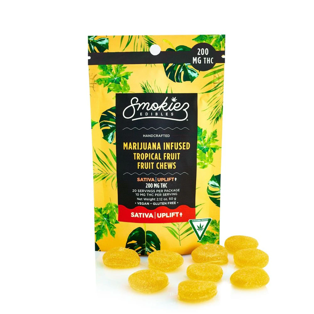 Smokiez Edibles - Tropical Fruit 200mg Fruit Chews (10x20mg) - SMOKIEZ EDIBLES Main Image