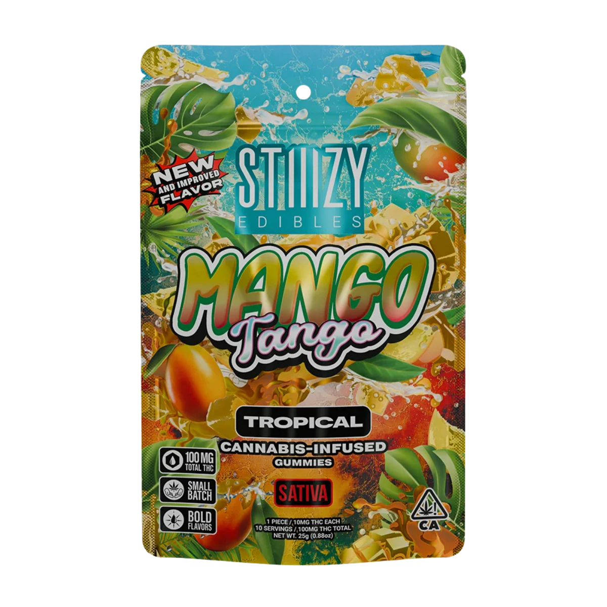 STIIIZY - Tropical Mango Tango (H) | 10mg 10pk Fast Acting Nano Enhanced Gummies | Stiiizy Main Image