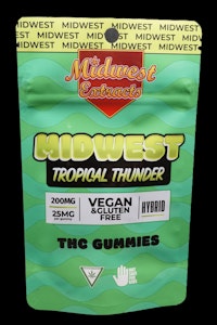 MIDWEST EXTRACTS - Midwest Extracts Tropical Thunder 200mg Gummy 8pk EXP:03/17/27