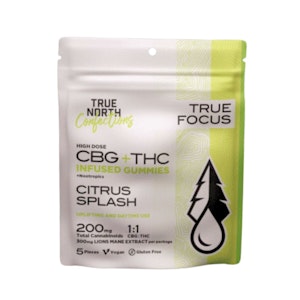 True North Collective - Citrus Splash 1:1 THC:CBG Gummies (5x20mg) - TRUE NORTH COLLECTIVE