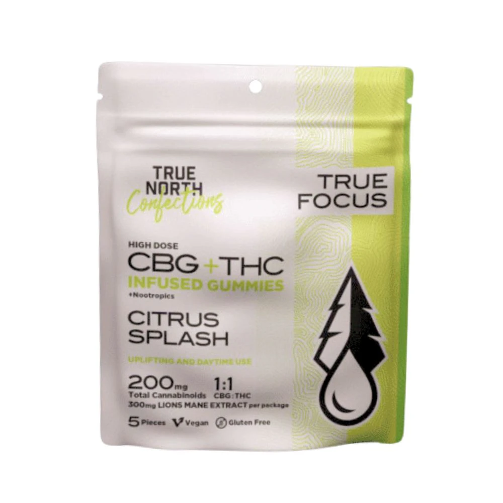 True North Collective MI - Citrus Splash 1:1 THC:CBG 100mg Gummies (5x20mg) - TRUE NORTH COLLECTIVE Main Image