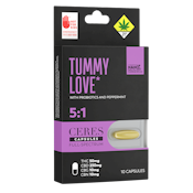 Tummy Love 5:1 Capsules - Edible - Ceres - 50mg THC/230mg CBD/10mg CBG/10mg CBN