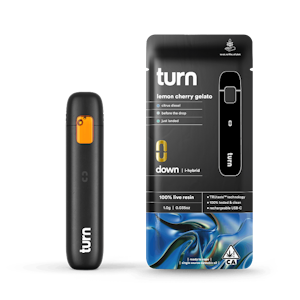TURN - Turn - Lemon Cherry Gelato Turn Down Live Resin Disposable 1g