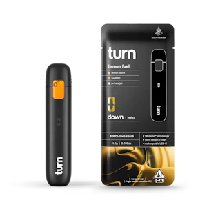 turn - Turn - Lemon Fuel Turn Down Live Resin Disposable 1g