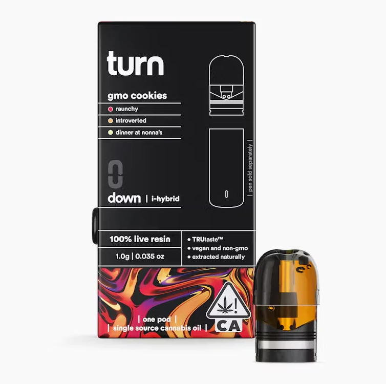 turn - Turn - 1g Live Resin Pod - GMO Cookies Main Image