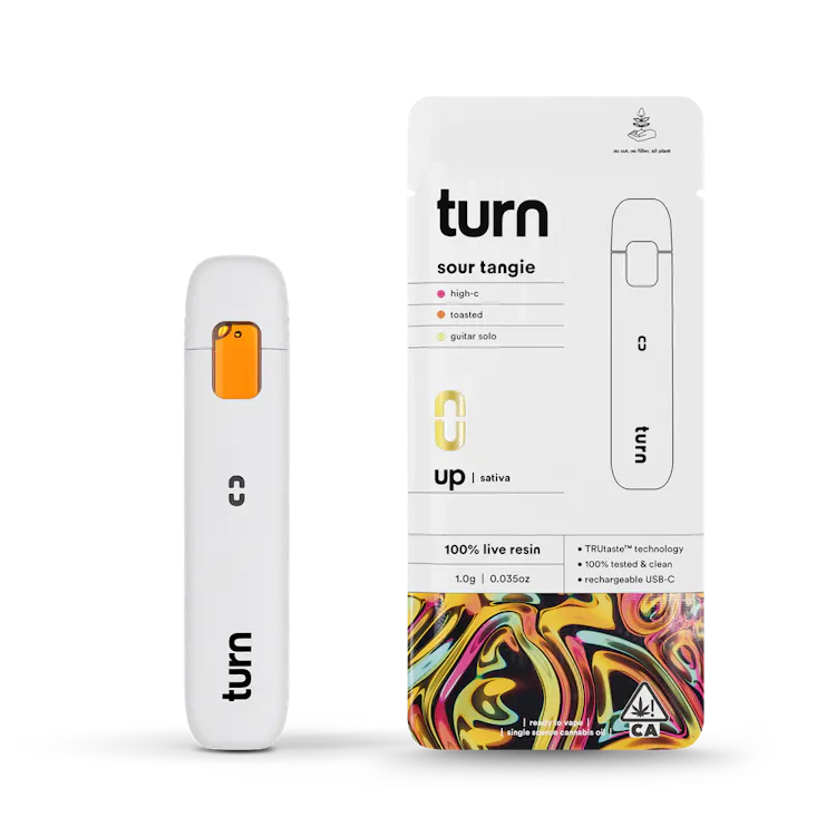 turn - Turn - 1g Live Resin AIO - Sour Tangie Main Image