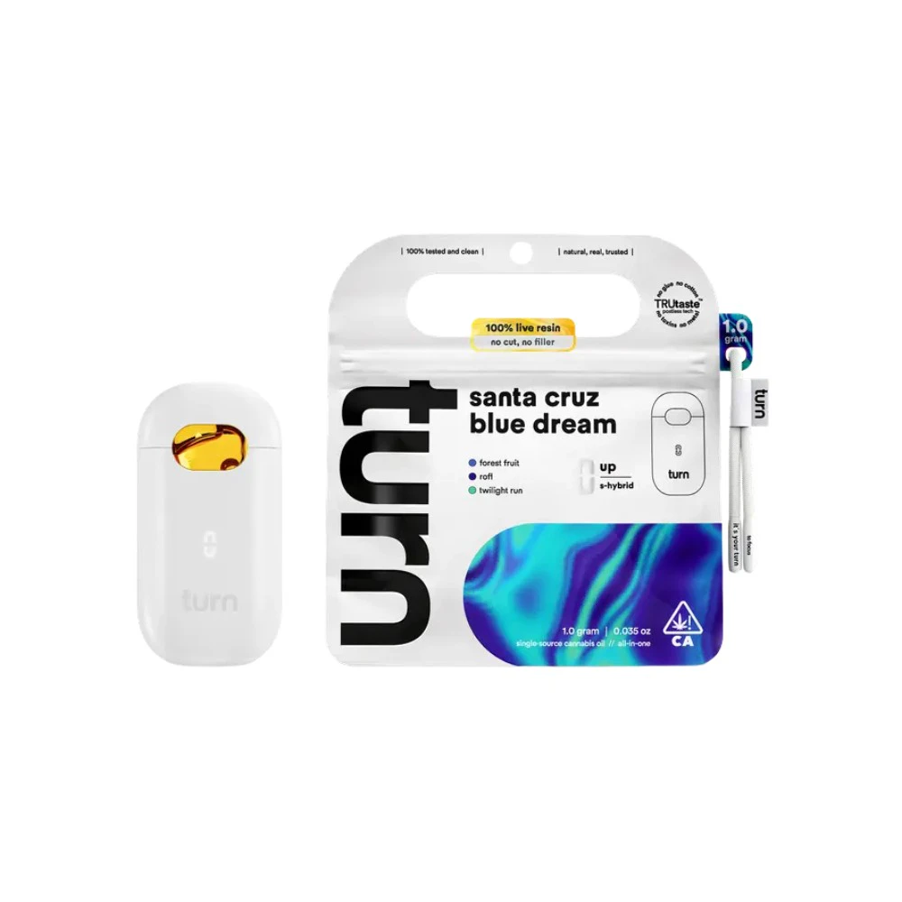 turn - TURN | SANTA CRUZ BLUE DREAM LIVE RESIN - AIO | CARTRIDGE | 1G Main Image