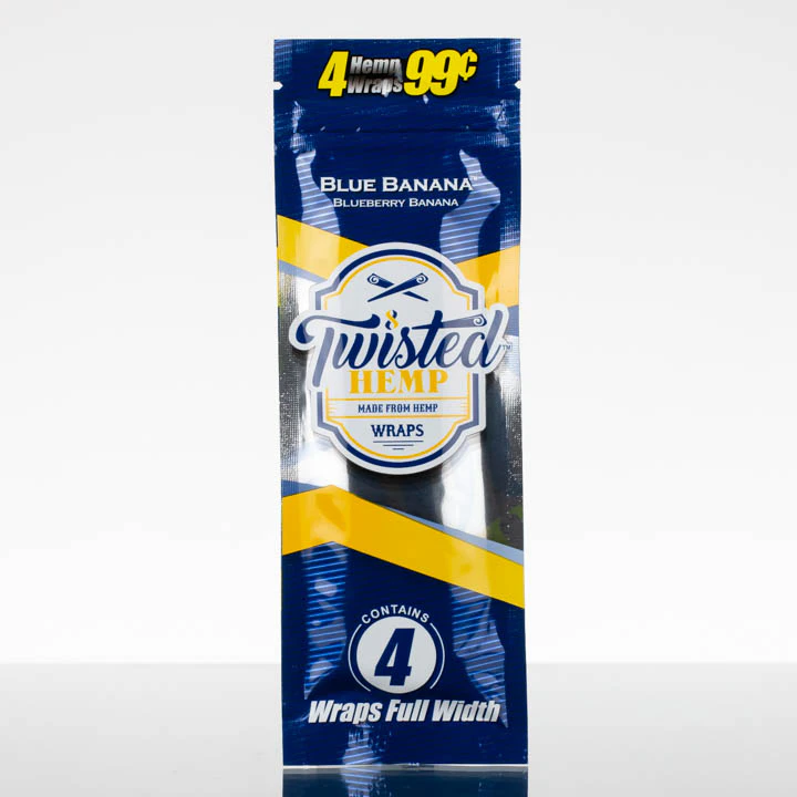 TWISTED HEMP - Twisted Hemp - Blueberry Banana Blunt Wraps 4pk Main Image