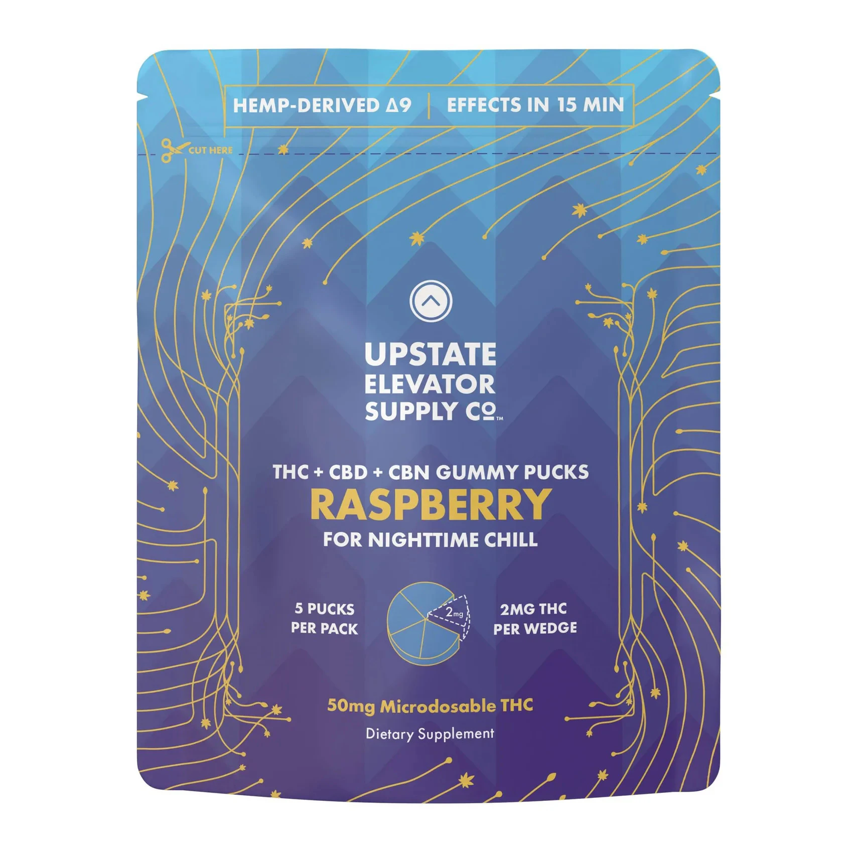 Upstate Elevator - Upstate Elevator Gummies Raspberry - Indica 10mg Main Image
