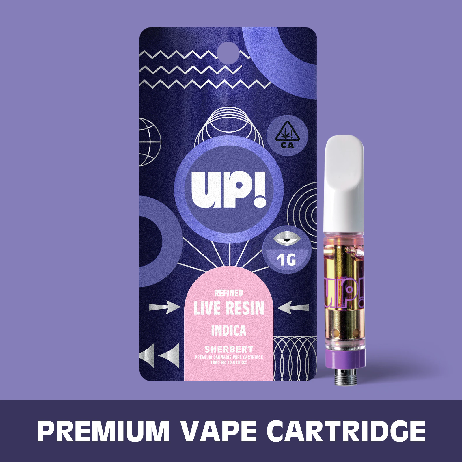 UP! - UP!: Sherbert 1g Live Resin Vape Cart (I) Main Image