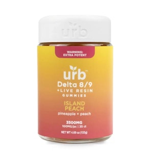 URB - URB | Island Peach 3500mg THC Gummy | Edible 