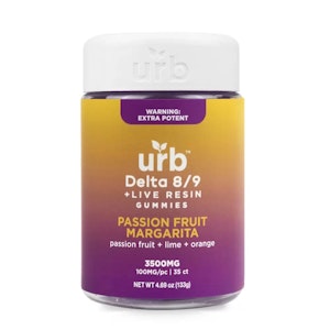 URB - URB | Passion Fruit Margarita 3500mg THC Gummy Jar | Edibles 