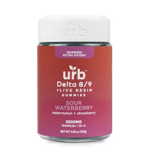 URB - URB | Sour Waterberry 3500mg THC Gummy Jar | Edibles 