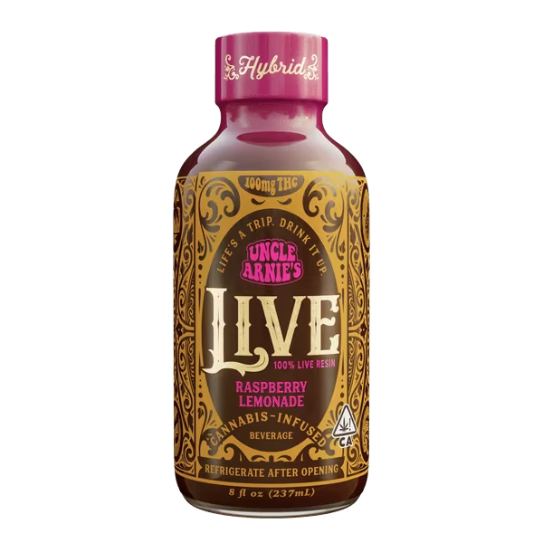 Uncle Arnies | Live Resin Raspberry Lemonade | 8oz | 100mg