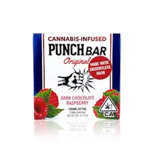 Punch Bar - PUNCH BAR | Dark Chocolate Raspberry | 100MG Solventless Rosin 
