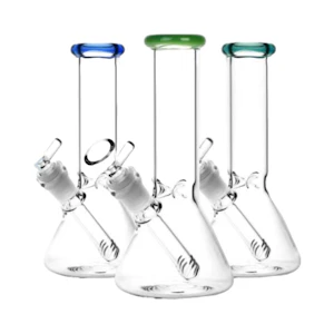 Accessories - 8" Colorful Rim Mini Beaker Water Pipe