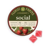 FLORIST FARMS |  "Social" Strawberry Gummies | 100MG