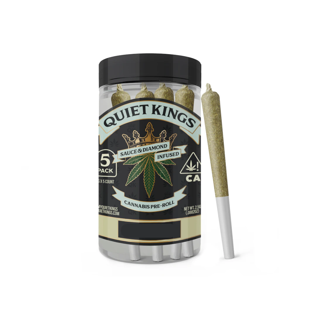 Quiet Kings - Quiet Kings - Preroll - Peach Ringz Infused 5pk - 2.5g Main Image