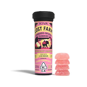 KIVA - Kiva Lost Farm Live Resin Gummies Strawberry Lemonade