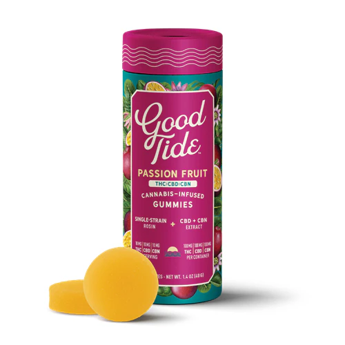 Good Tide - Good Tide Rosin Gummies Passion Fruit CBD:CBN 1:1 Main Image
