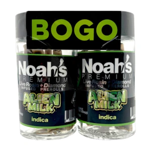NOAH'S PREMIUM - Noah's Premium - 5g - 10pk Infused Pre Rolls - Alien Milk