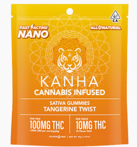 TANGERINE TWIST NANO GUMMIES- 100MG