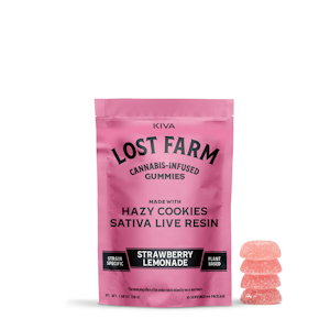 KIVA - Kiva Lost Farm Live Resin Gummies Strawberry Lemonade Hazy Cookies