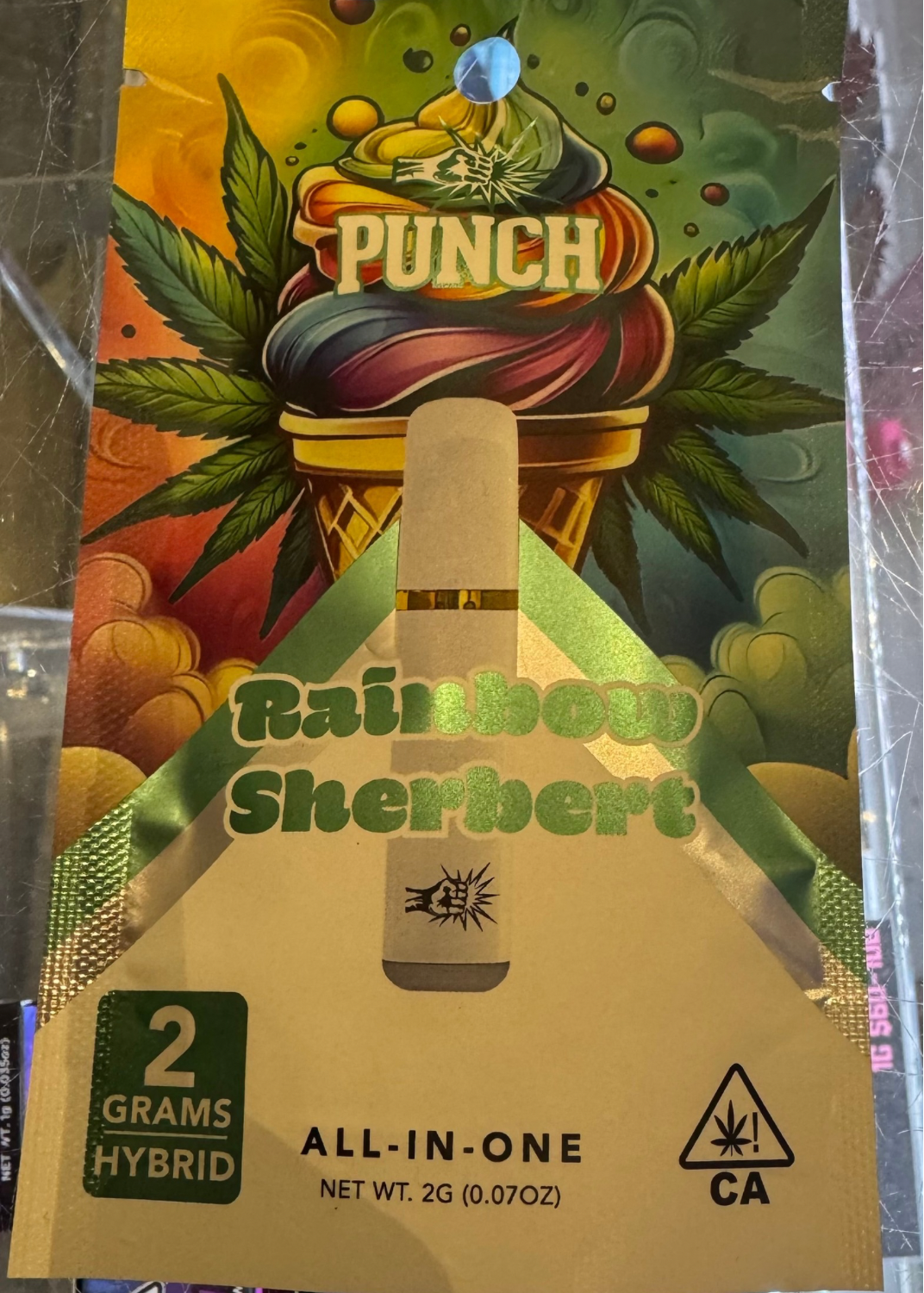 Punch - 2g - Distillate AIO - Rainbow Sherbert